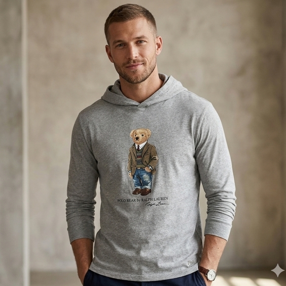 Polo Ralph Lauren Other - Polo by Ralph Lauren Gray Bear Hoodie